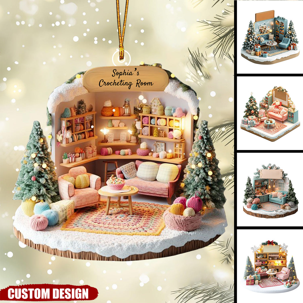Personalized Crocheting Room Christmas Ornament-2024 New Release