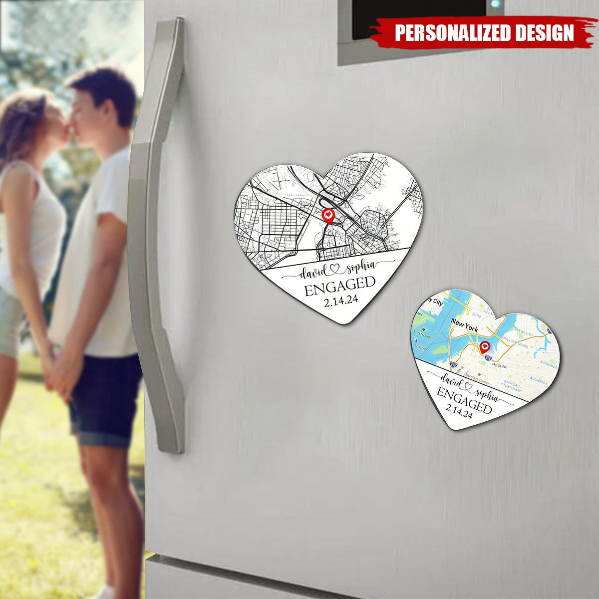Where It All Began Map-Personalized Acrylic Magnet-Anniversary Valentine's Day Gift