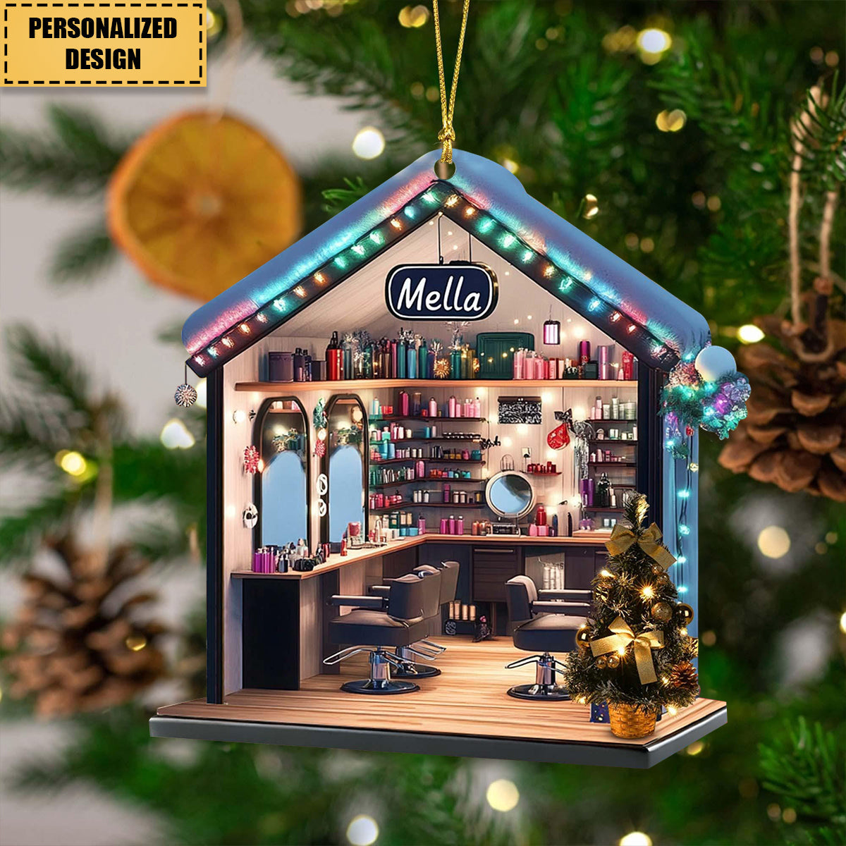 Personalized Hair Salon Ornament-Gift for Hairstylist-2024 New Release