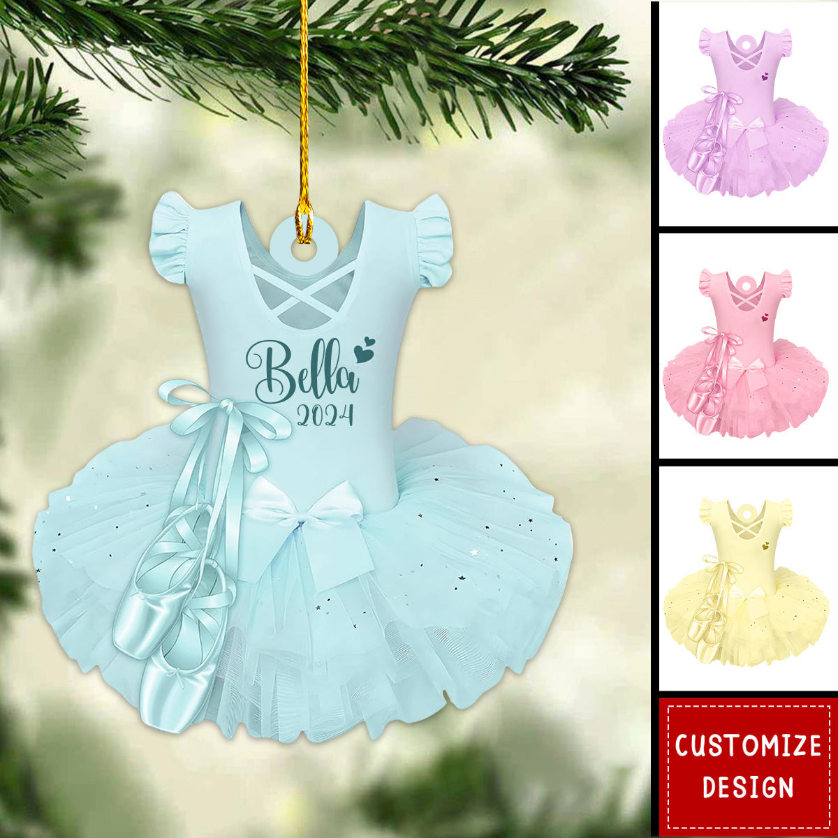 Personalized Ballet Christmas Ornament, Gift for Ballet Dancers, Ballerina - 2024 New Release