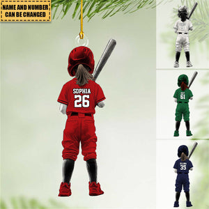 Personalized Girl Softball Ornament - Gift For Softball Lovers - 2024 New Release