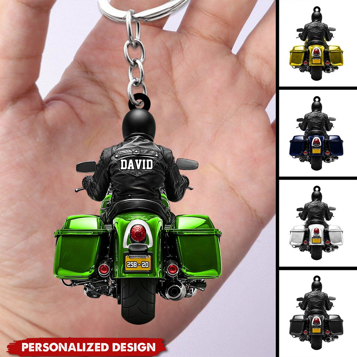 Personalized Motorcycle Keychain-Gift For Motorcycle Lover
