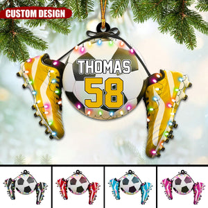 Personalized Soccer With Shoes Christmas Ornament, Gift For Soccer Players-2024 New Release