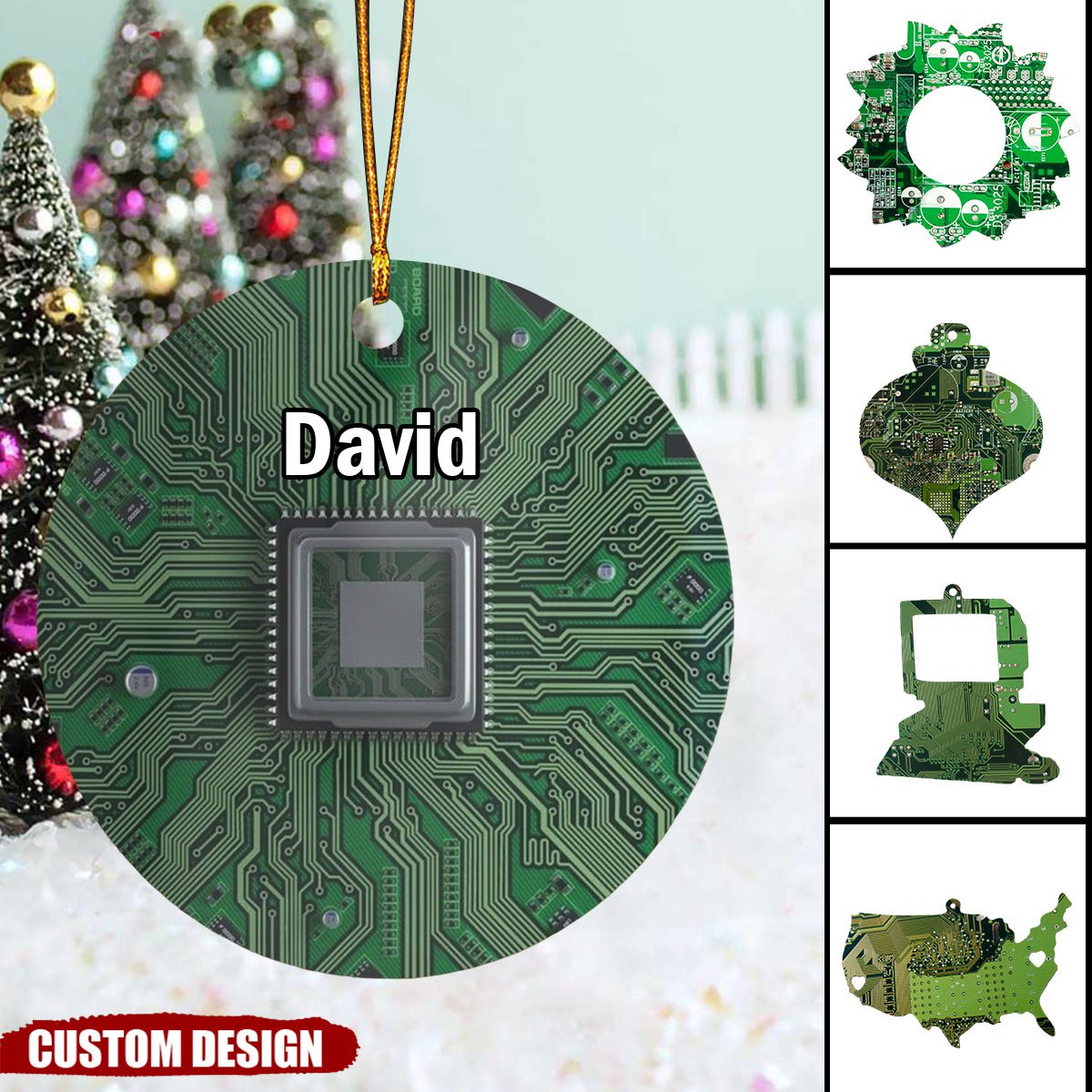 2024 New Release Personalized Circuit Board Computer Ornament