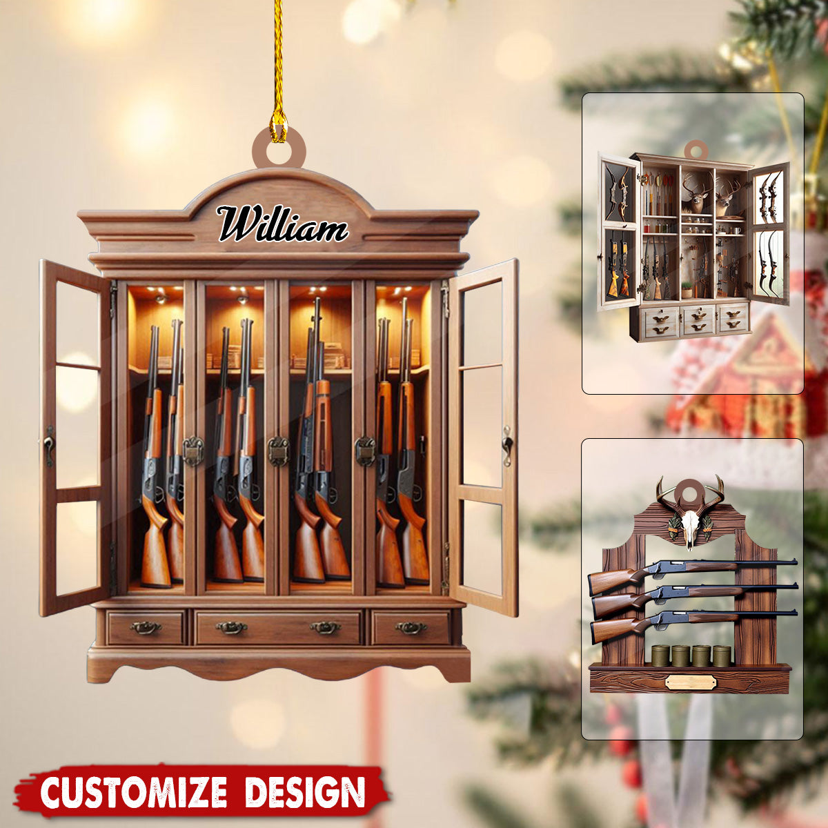Personalized Gun Shelf Christmas Ornament-2024 New Release