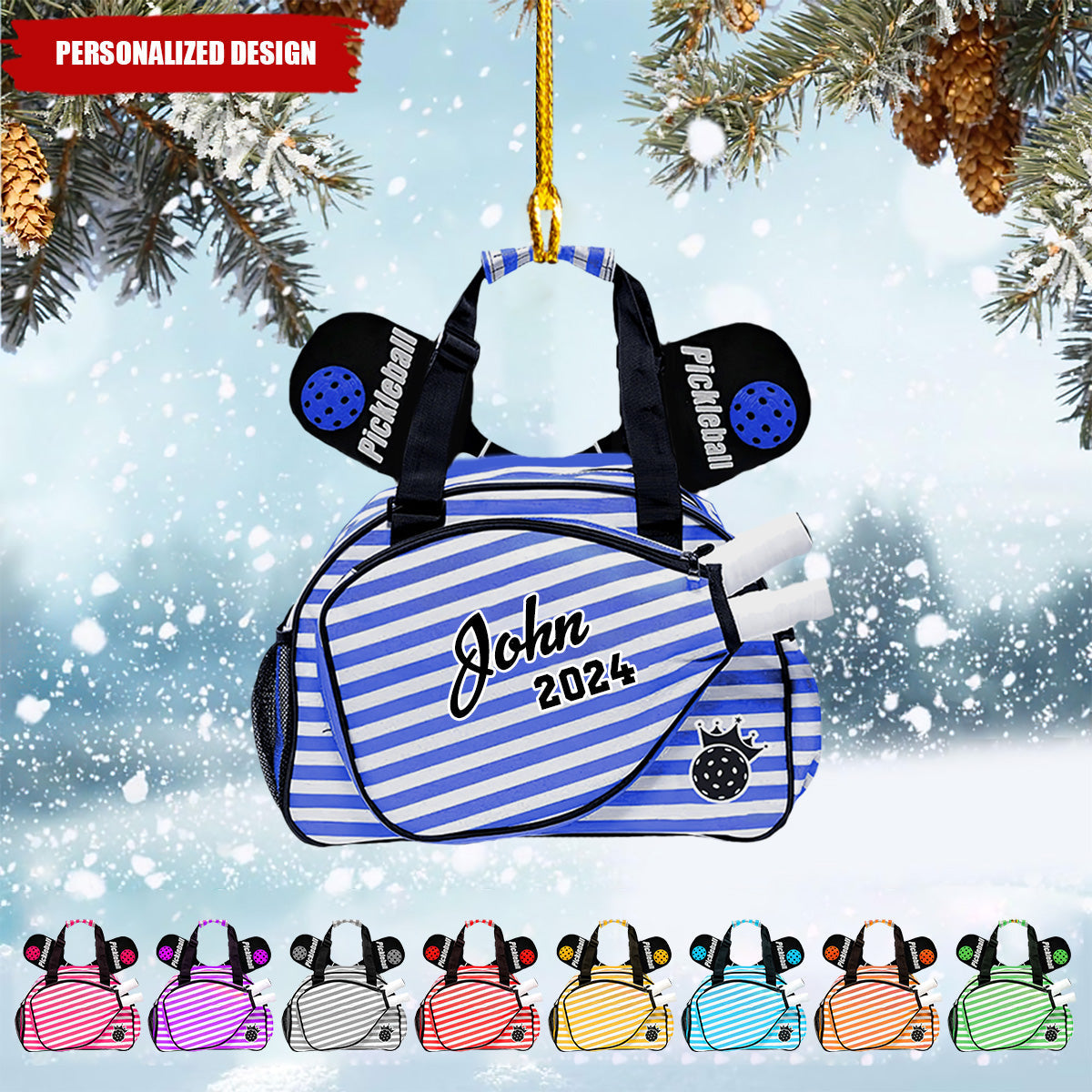 2024 New Release Personalized Pickleball Bag Ornament-Gifts For Pickleball Lovers