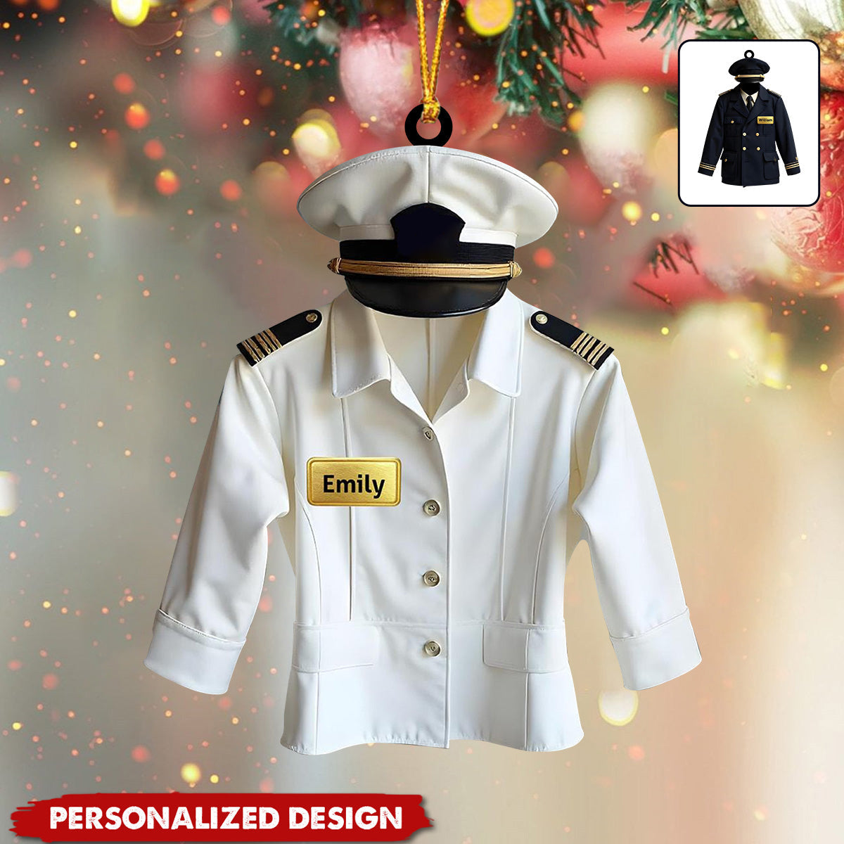 Personalized Pilot Uniform Christmas Ornament-Gift For Pilot-2024 New Release