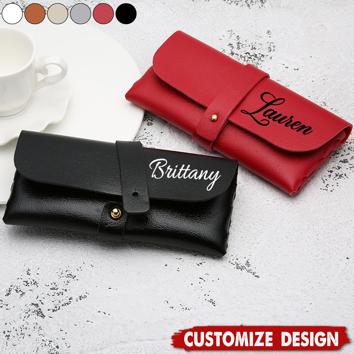 Personalized Leather Glasses Case-Gift for Anniversary