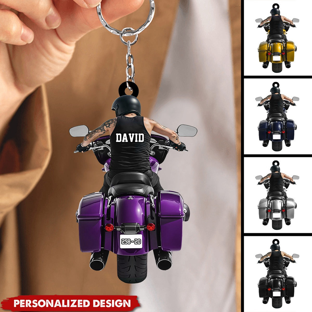 Personalized Motorcycle Keychain-Gift For Motorcycle Lover