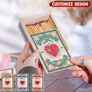 Personalized Couples Matchbox - Gift For Husband,Wife,Anniversary