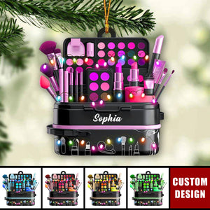 Personalized Makeup Tools Christmas Ornament, Gift for Makeup Artist - 2024 New Release