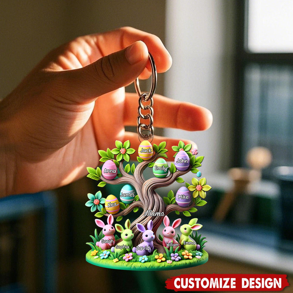Easter Grandma Tree-Personalized Acrylic Keychain