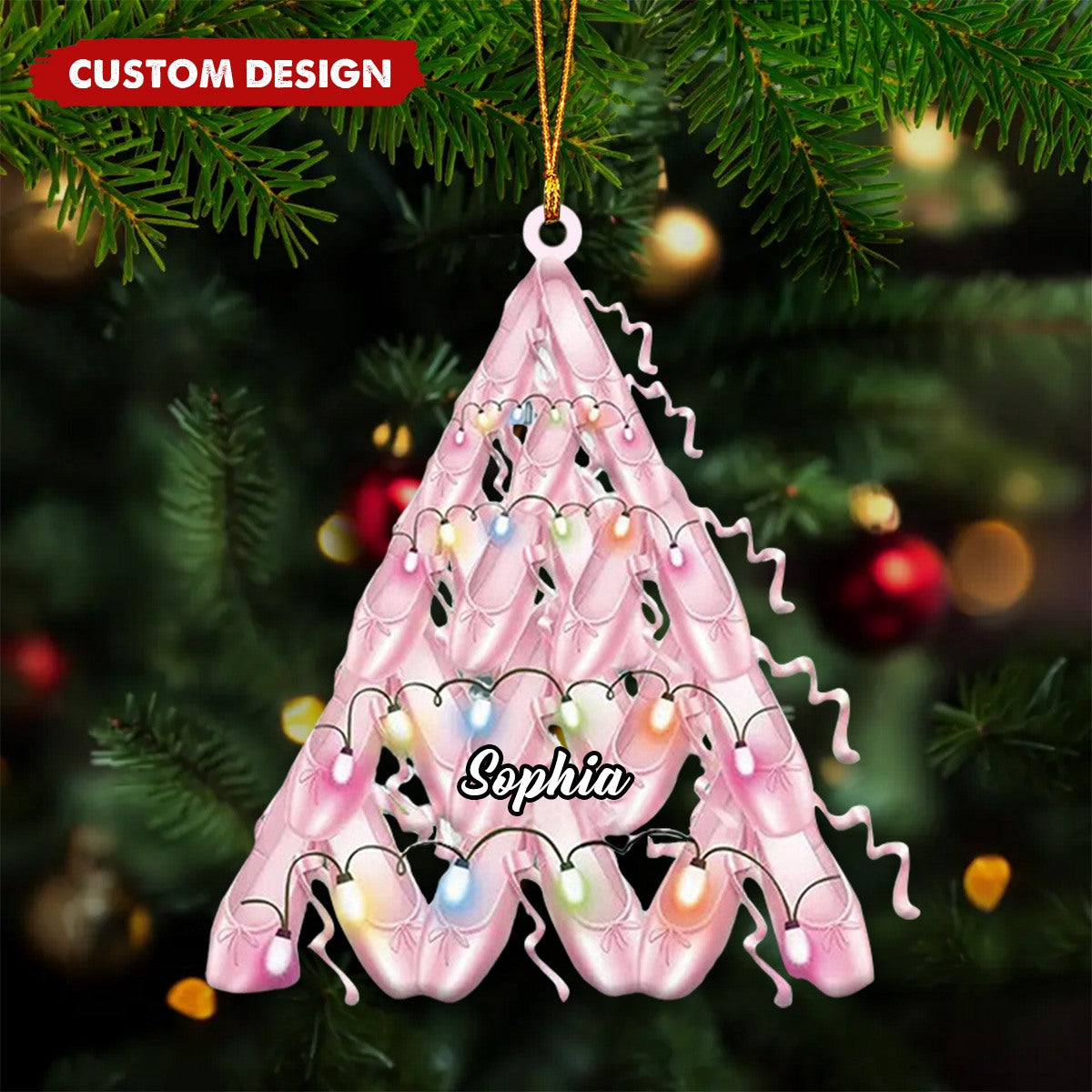 Personalized Ballet Shoes Christmas Ornament, Gift For Ballet Dancers - 2024 New Release