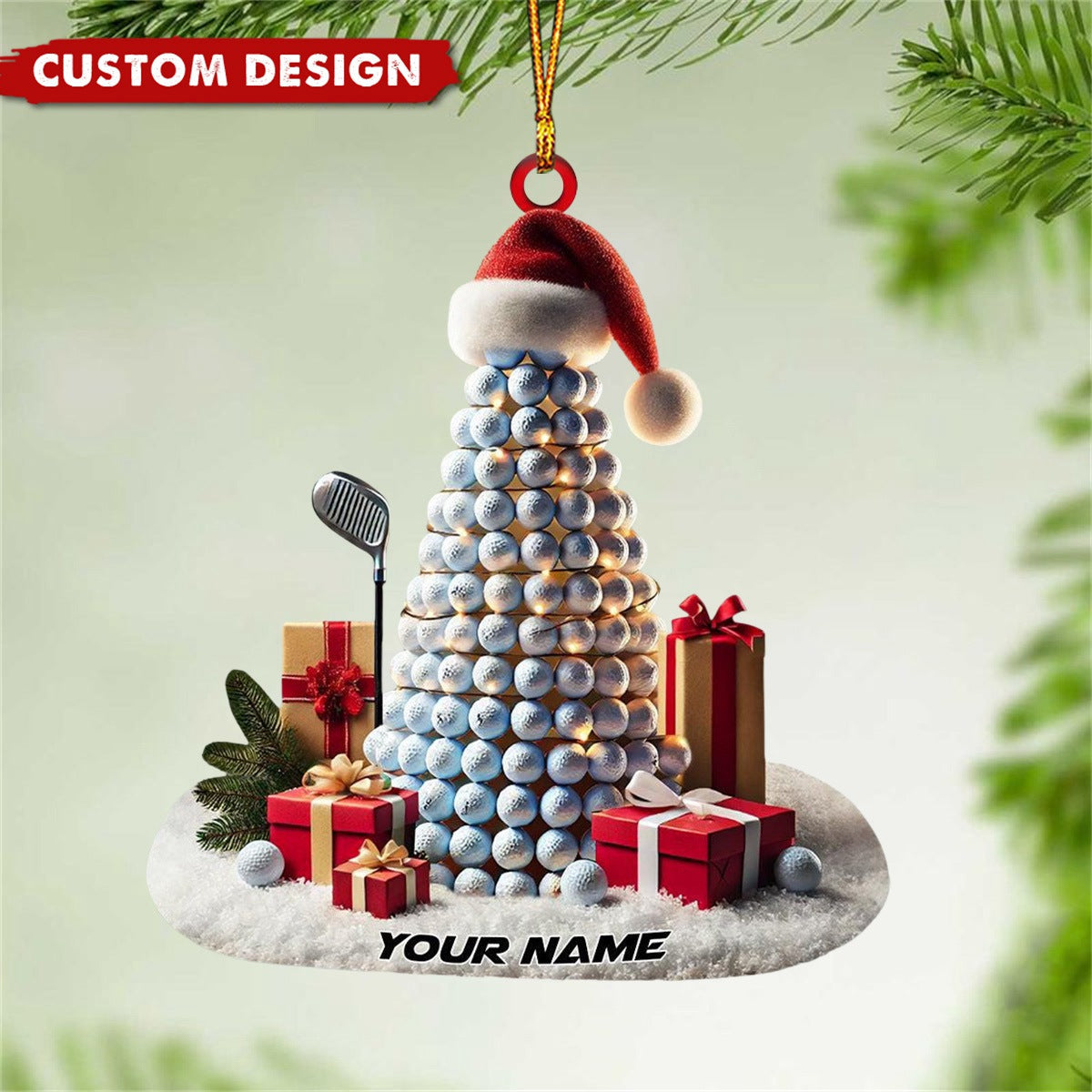 Personalized Golf Christmas Ornament- Gift For Golf Lovers - 2024 New Release