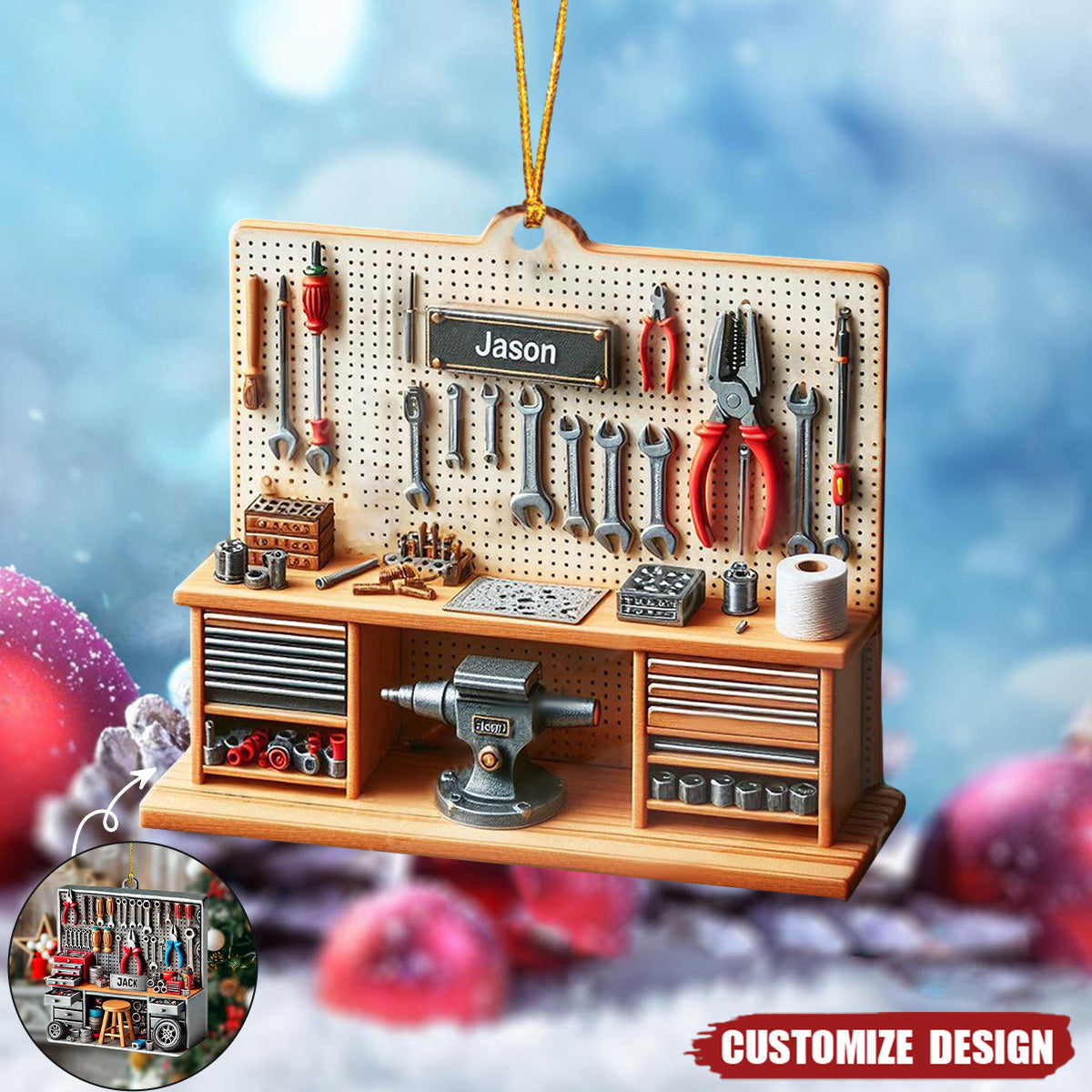 Personalized Mechanic Tool Box Ornament - 2024 New Release