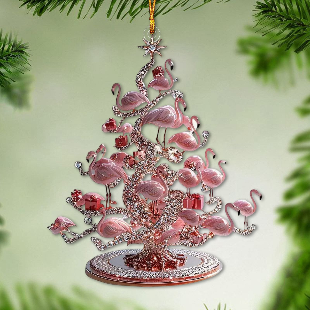 Flamingo Christmas Tree Ornament - 2024 New Release