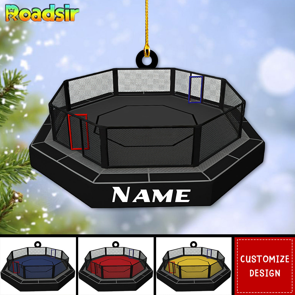 Personalized MMA Cage Ornament, Gift For MMA Fighters-2024 New Release