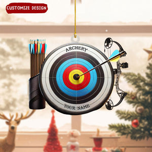 Personalized Archery Target Christmas Ornament Gift For Archery Lovers-2024 New Release