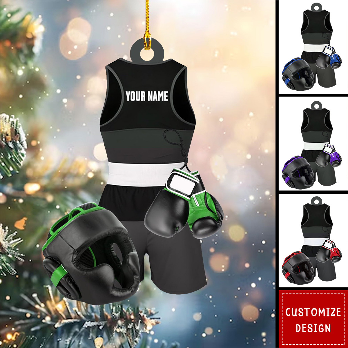 Personalized Boxing Christmas Ornament Gift For Boxing lovers-2024 New Release