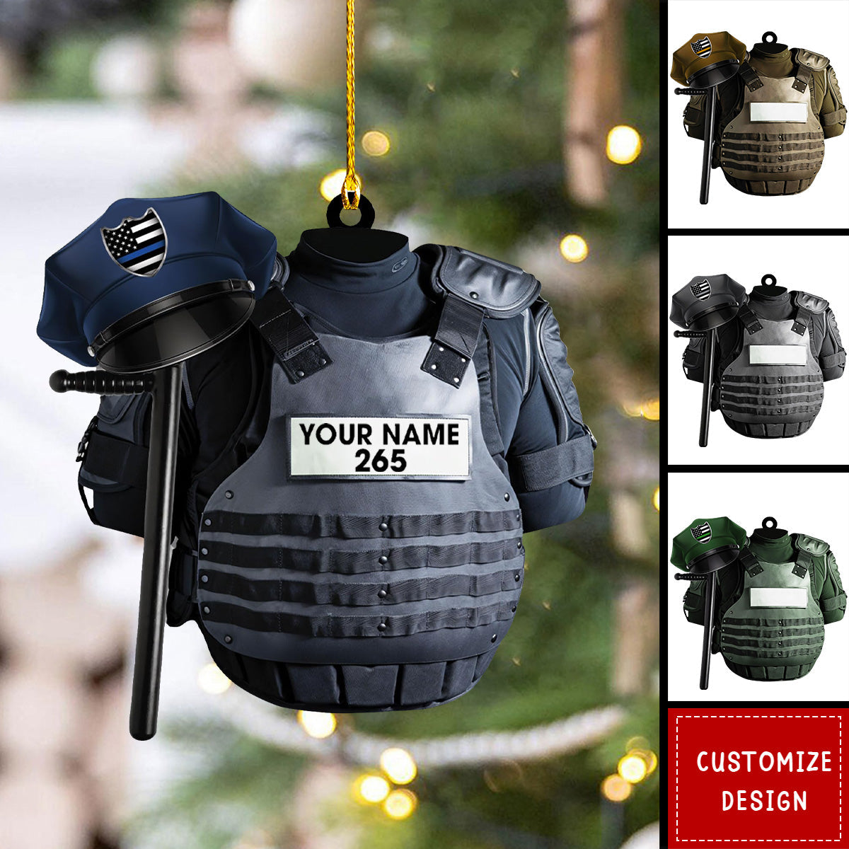 Personalized Police Christmas Ornament Gift For Police Officer - 2024 New Release