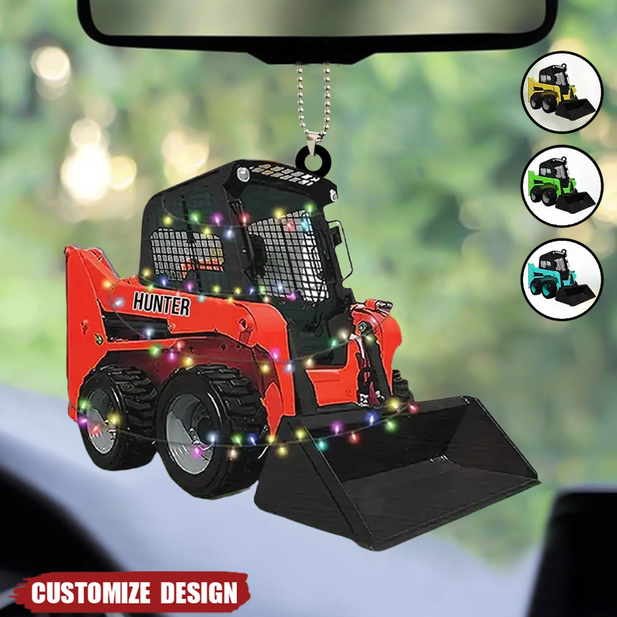 2024 New Release – Personalized Skid Steer Loader Flat Shaped Ornament, Gift For Trucker