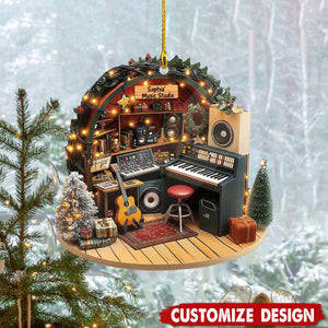 Personalized Music Studio Christmas Ornament Gift For Music Lover-2024 New Release