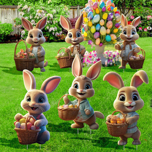 Easter Bunny Decorations Outdoor-Easter Bunny Yard Garden Stakes