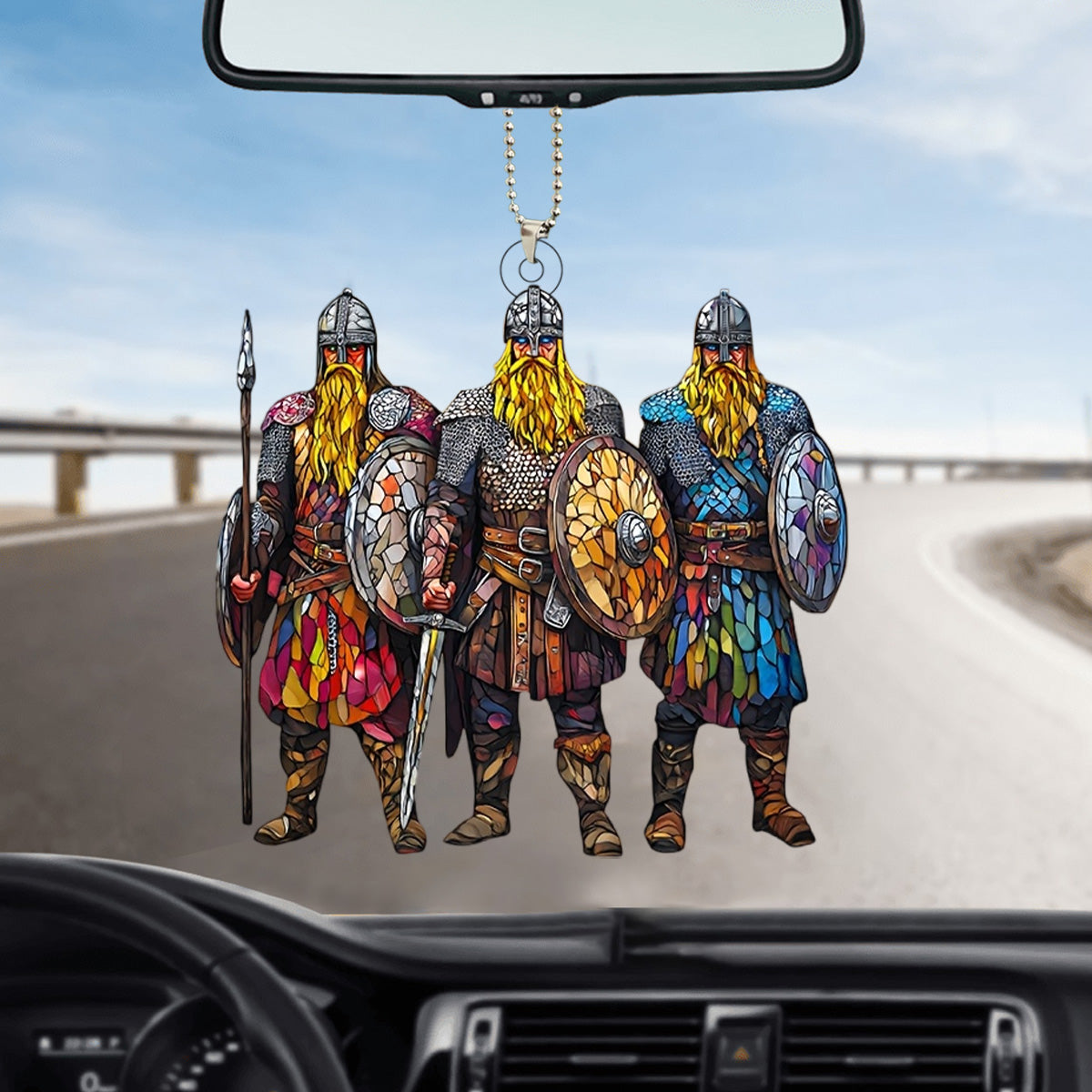 Viking Warrio Car Ornament, Historical Decor