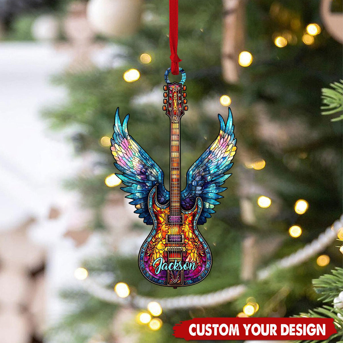 2024 New Release-Personalized Electric Guitar Christmas Ornament-Gift for Guitar Players