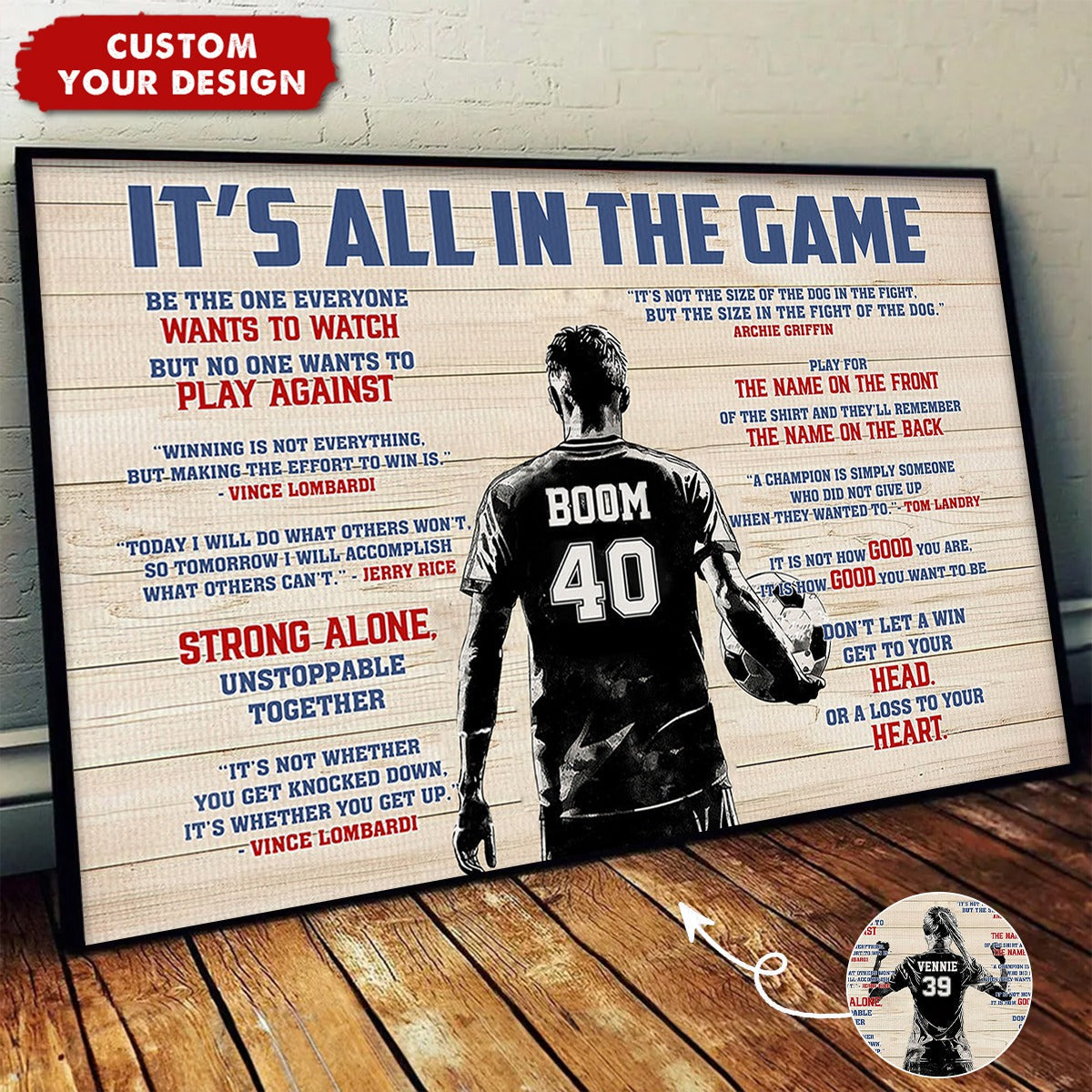 It's All In The Game - Personalized Boy Girl Soccer Poster - Gift For Soccer Lovers