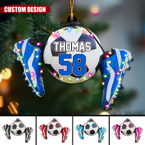 Personalized Soccer With Shoes Christmas Ornament, Gift For Soccer Players-2024 New Release