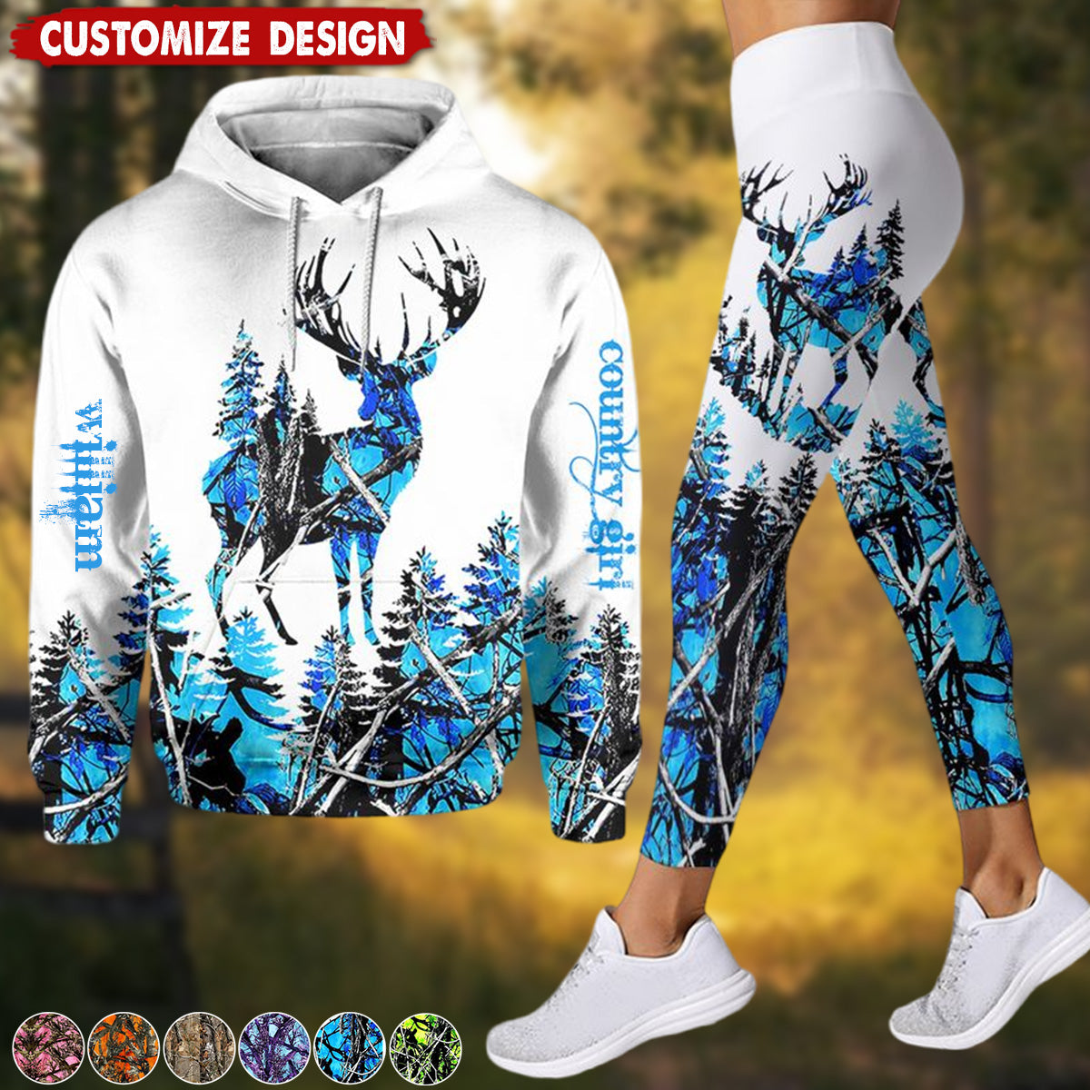 Country Girl - Personalized Hunting Hoodie and Leggings