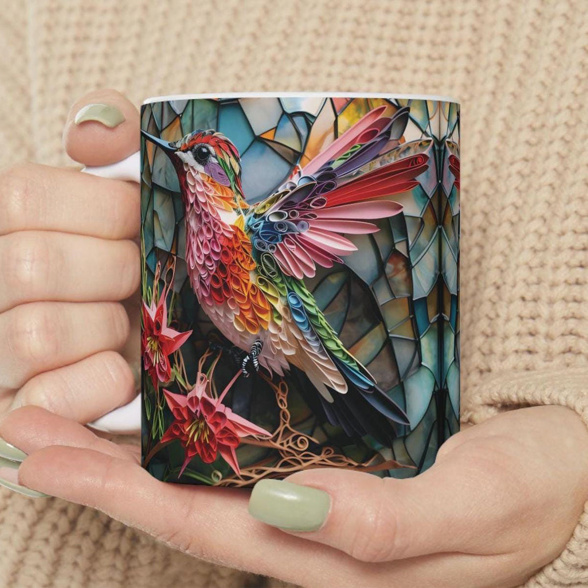 Colorful Hummingbird Mug - Gift For Bird Lovers