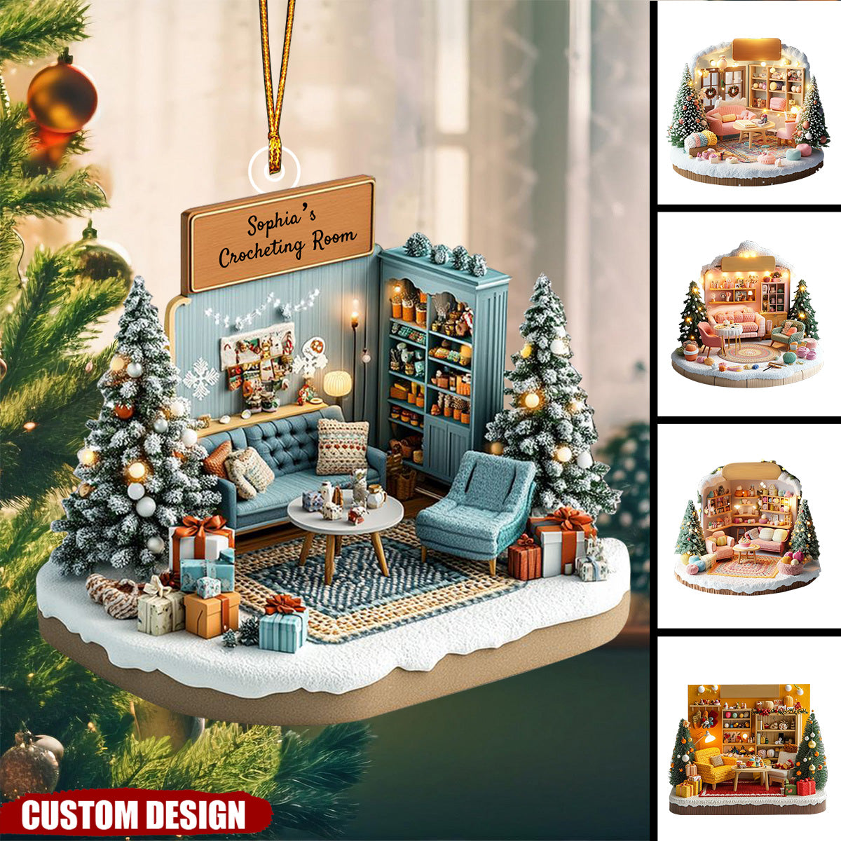 Personalized Crocheting Room Christmas Ornament-2024 New Release