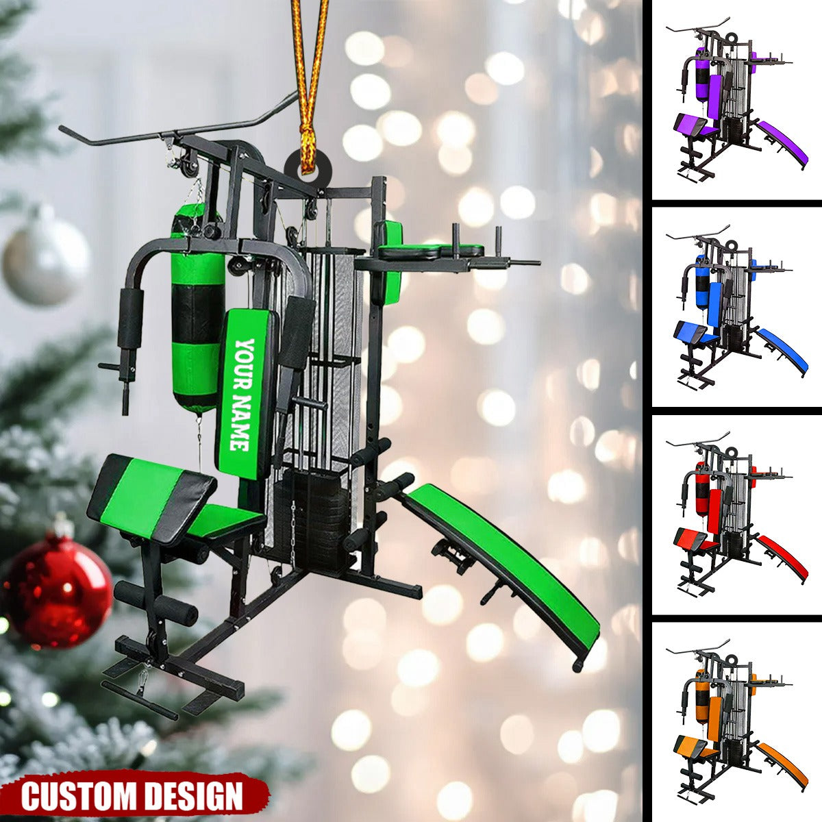 2024 New Release Personalized Exercise Equipment Gym Christmas Ornament - Gift For Gym Lover