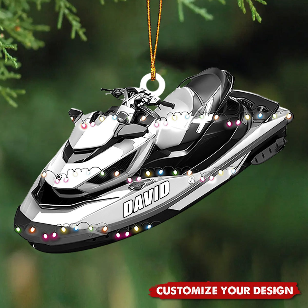 Personalized Jet Boat Ski Christmas Ornament, Personal watercraft Boat - 2024 New Release