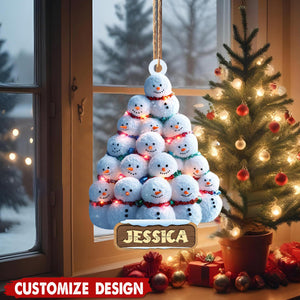 Personalized Snowman Christmas Ornament-2024 New Release