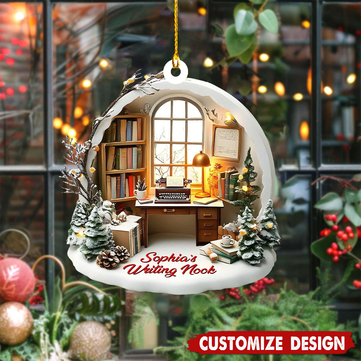 Personalized Writing Corner Ornament Gift for writers-2024 New Release