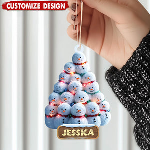 Personalized Snowman Christmas Ornament-2024 New Release