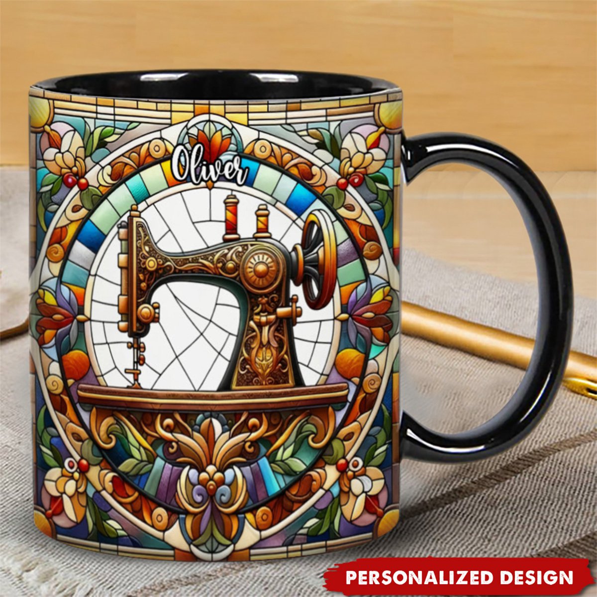 Colorful Sewing Machine - Personalized Sewing Mug