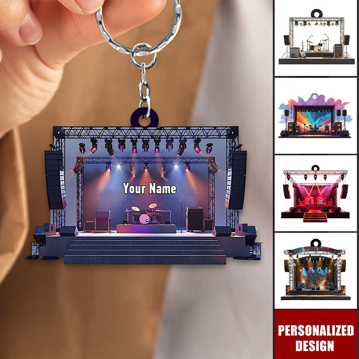 Personalized Music festivals/Concert Keychain-Gift For Music Lovers