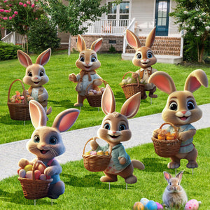 Easter Bunny Decorations Outdoor-Easter Bunny Yard Garden Stakes