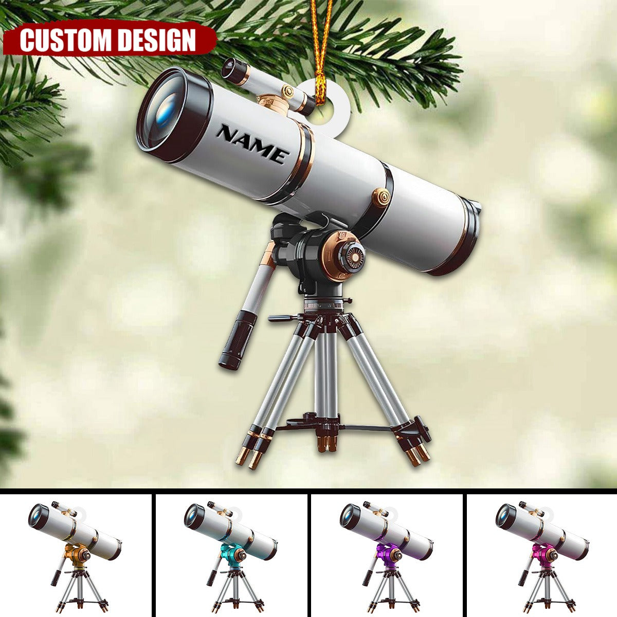 Personalized Telescope Christmas Ornament-2024 New Release