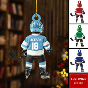 Personalized Hockey Christmas Ornament-Gifts For Hockey Lover-2024 New Release