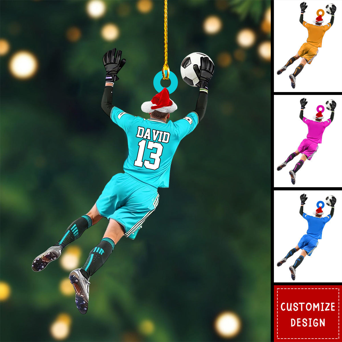 Personalized Soccer Goalkeeper Christmas Ornament Gift for Soccer Lovers-2024 New Release
