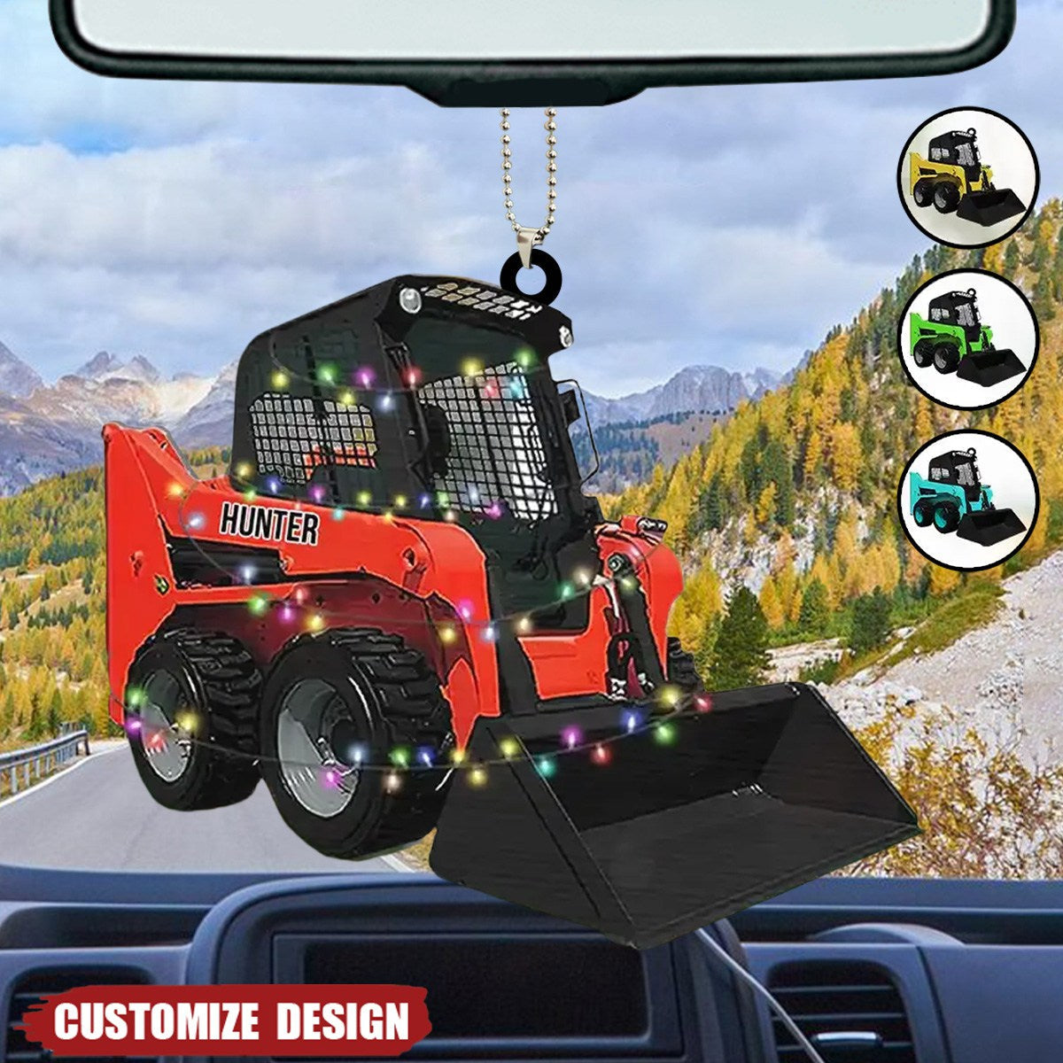 2024 New Release – Personalized Skid Steer Loader Flat Shaped Ornament, Gift For Trucker