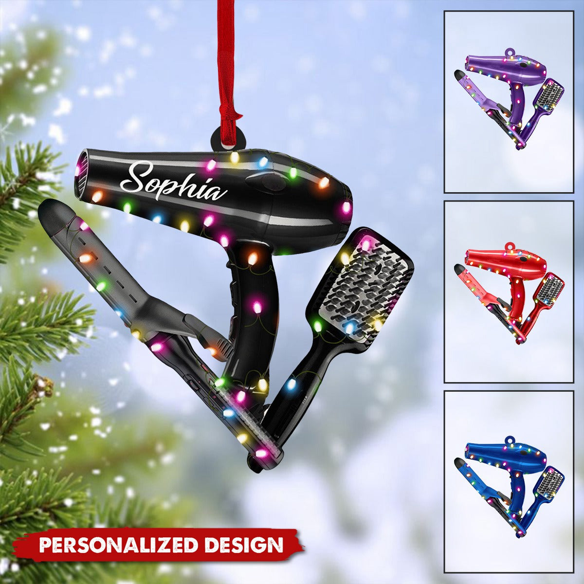 Personalized Hair Dryer Ornament-Gift For Hair Stylist-2024 New Release