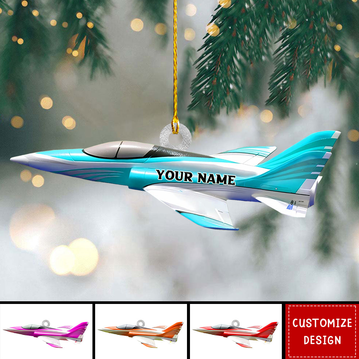 Personalized Airplane Christmas Ornament - 2024 New Release