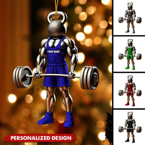 Personalized Weightlifter Christmas Ornament-Gift for Weightlift Lover-2024 New Release