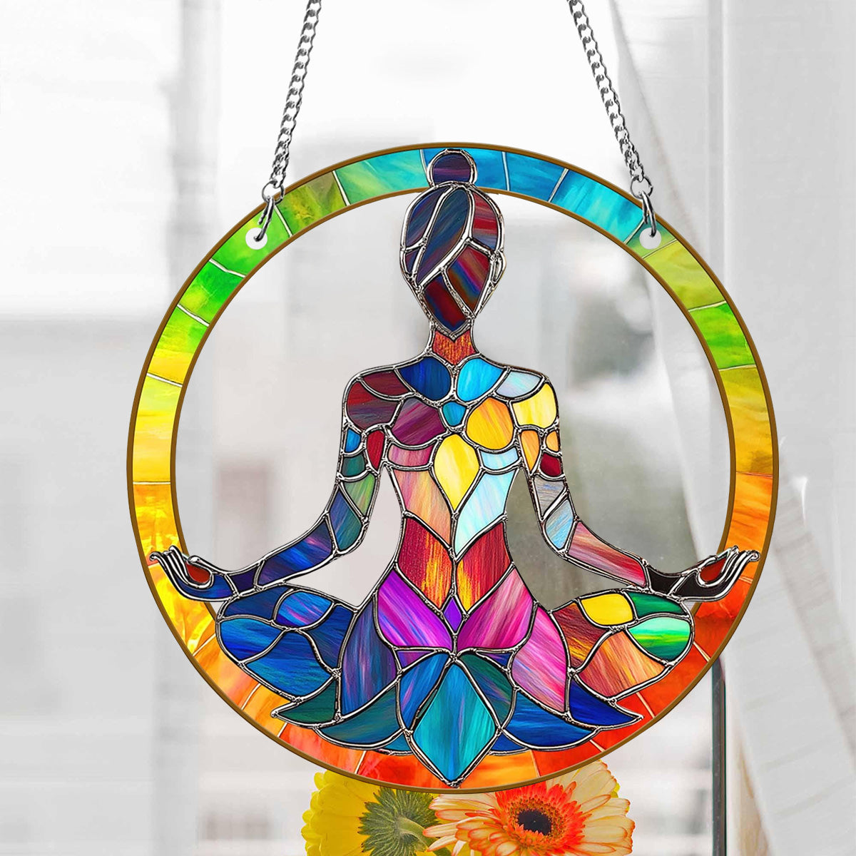 Yoga Suncatcher Hanging-Gift For Yoga Lovers